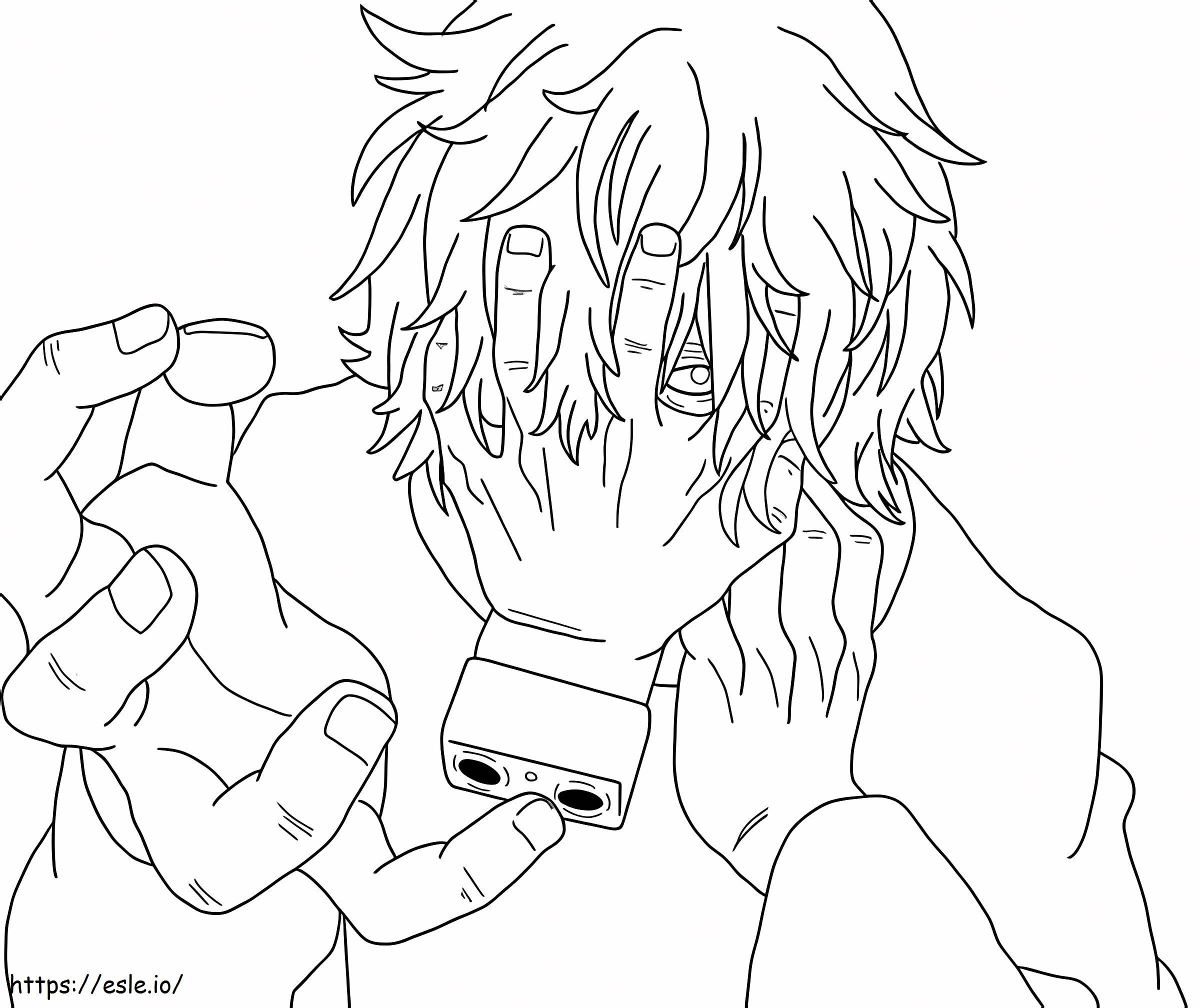 Shigaraki From My Hero Academia Coloring Page