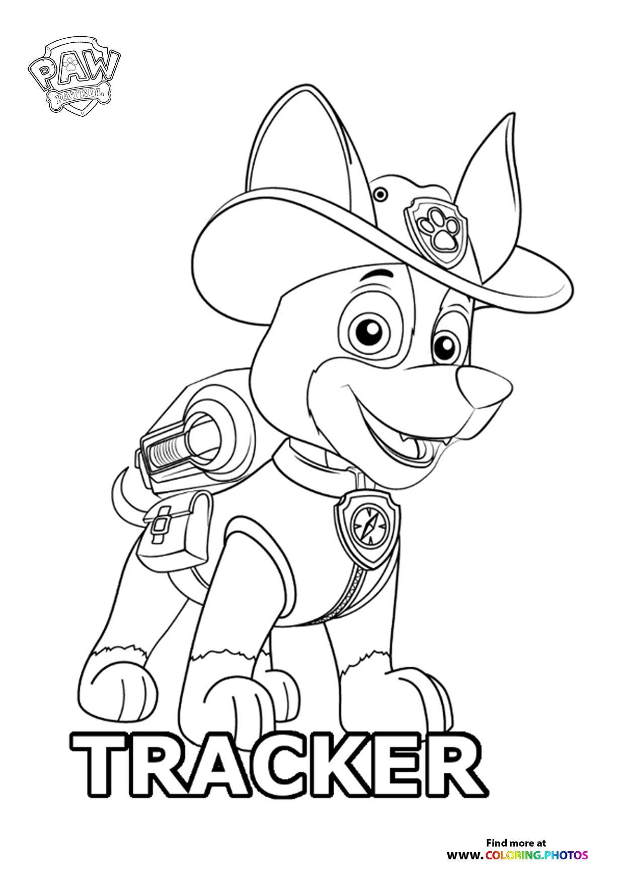 Tracker Coloring Pages For Kids