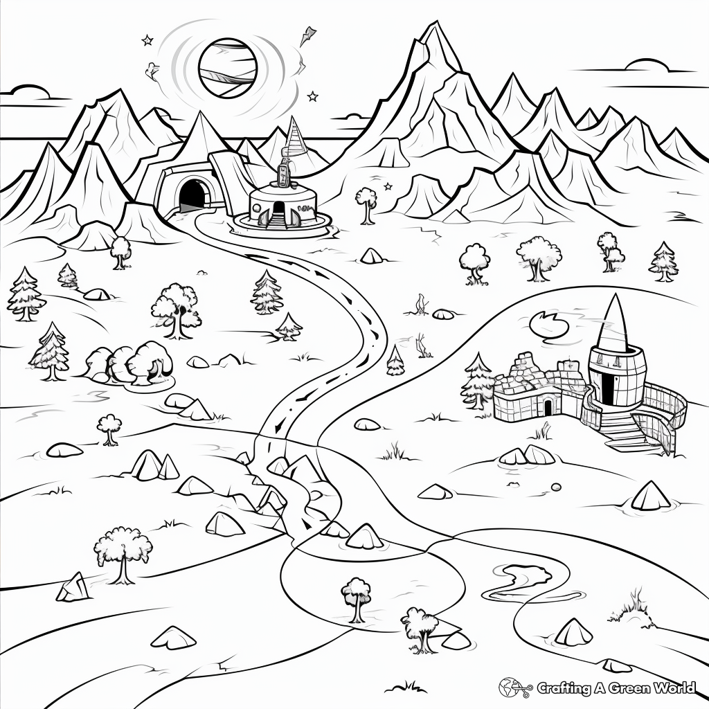 Treasure Map Coloring Pages Free Printable 