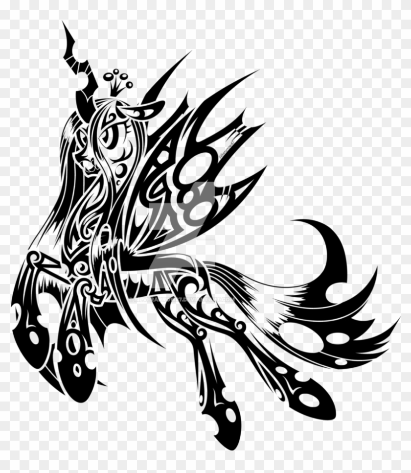 Tribal By Silverarrow87 Coloring Pages Queen Chrysalis Free Transparent PNG Clipart Images Download