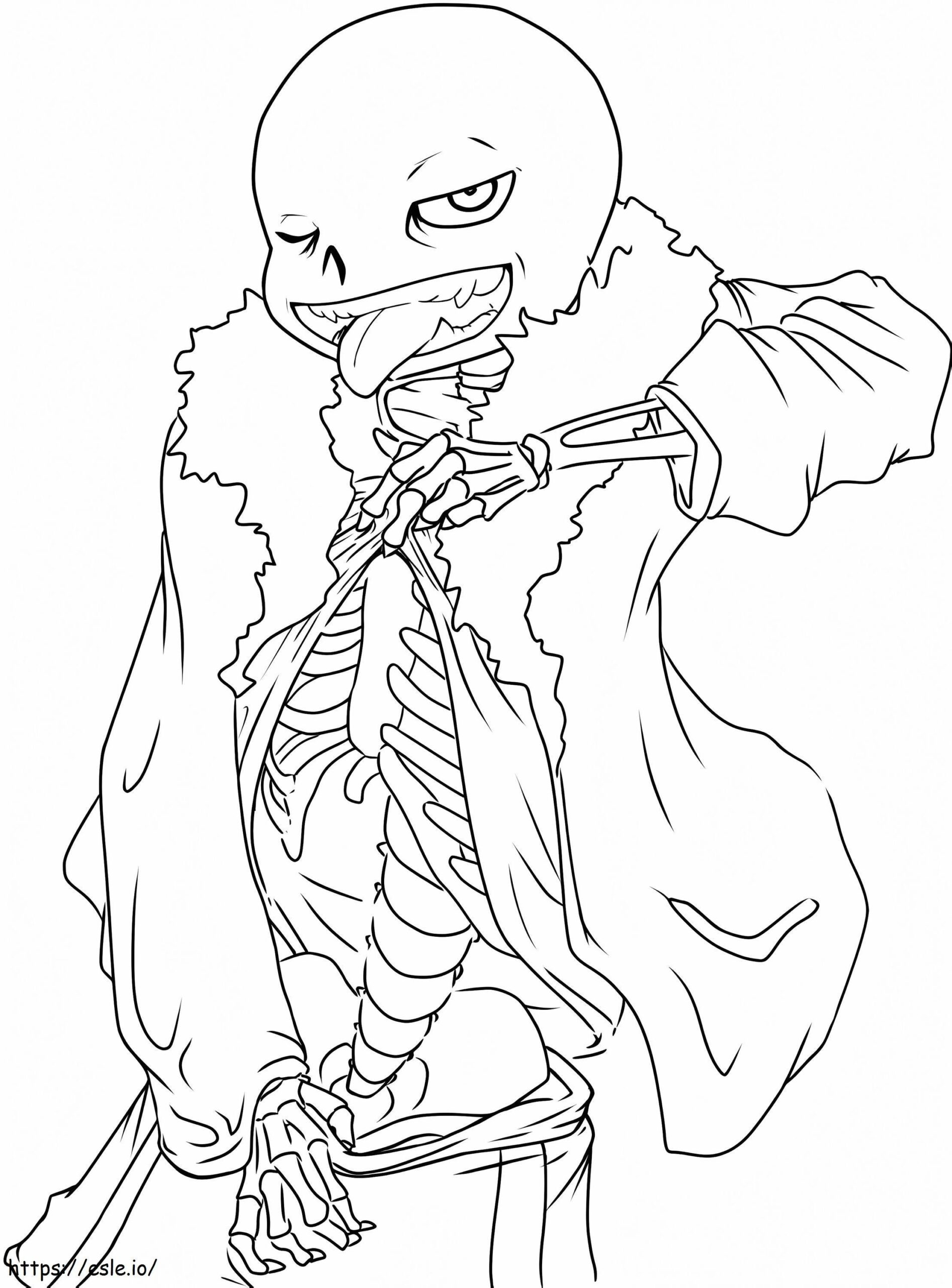Undertale Sans 1 Coloring Page