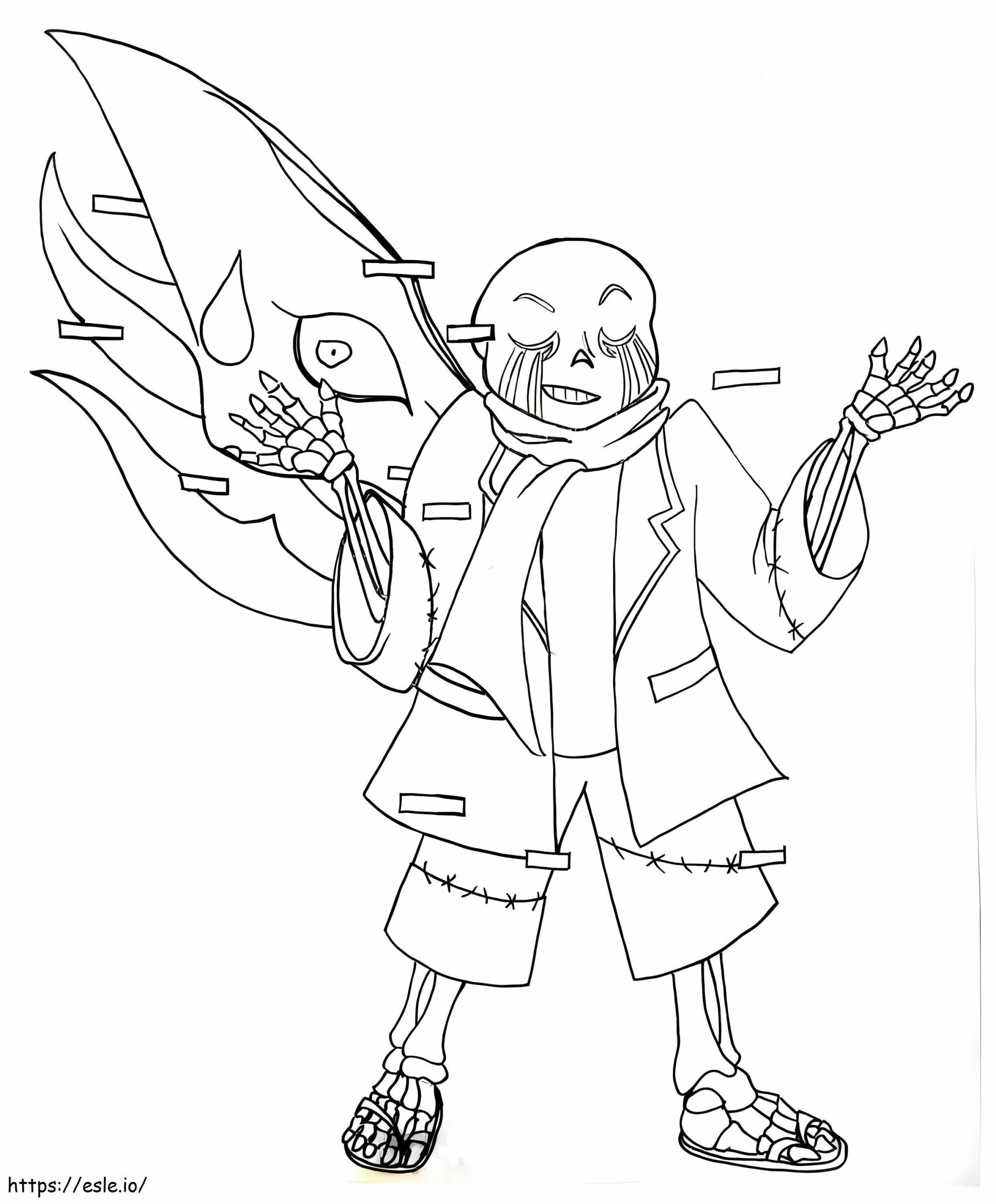 Undertale Sans 5 Coloring Page