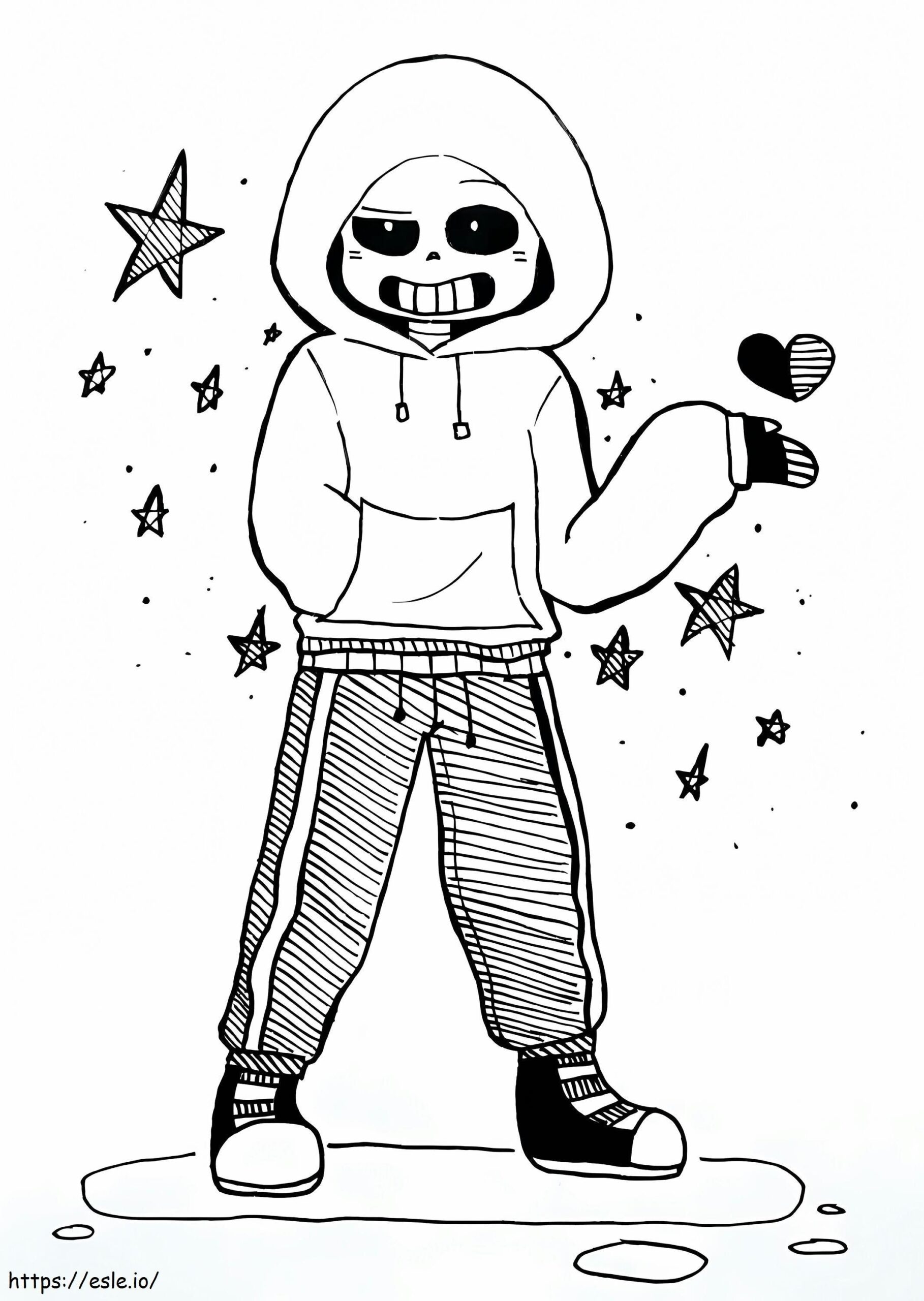 Undertale Sans Coloring Page