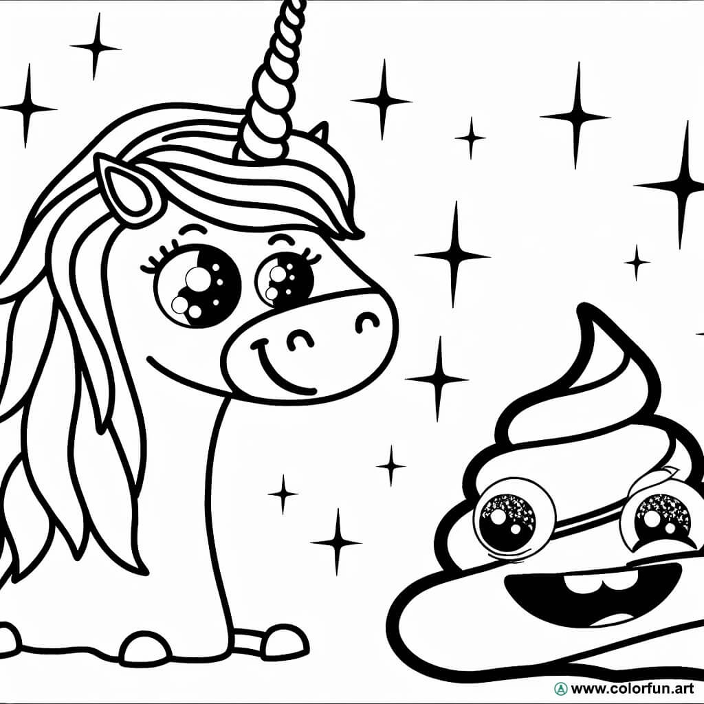 Unicorn Poop Coloring Page Download Or Print For Free