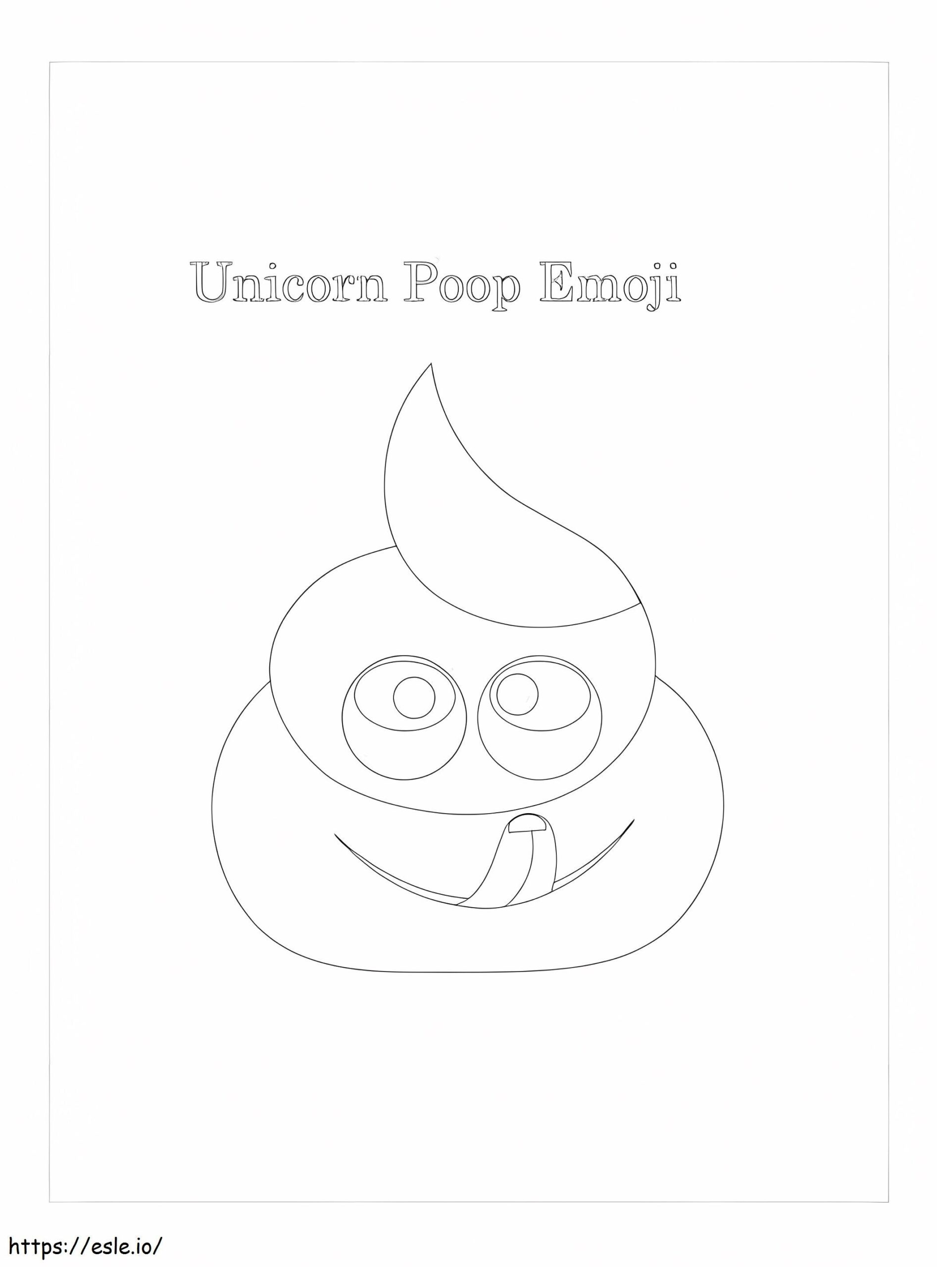 Unicorn Poop Emoji Coloring Page