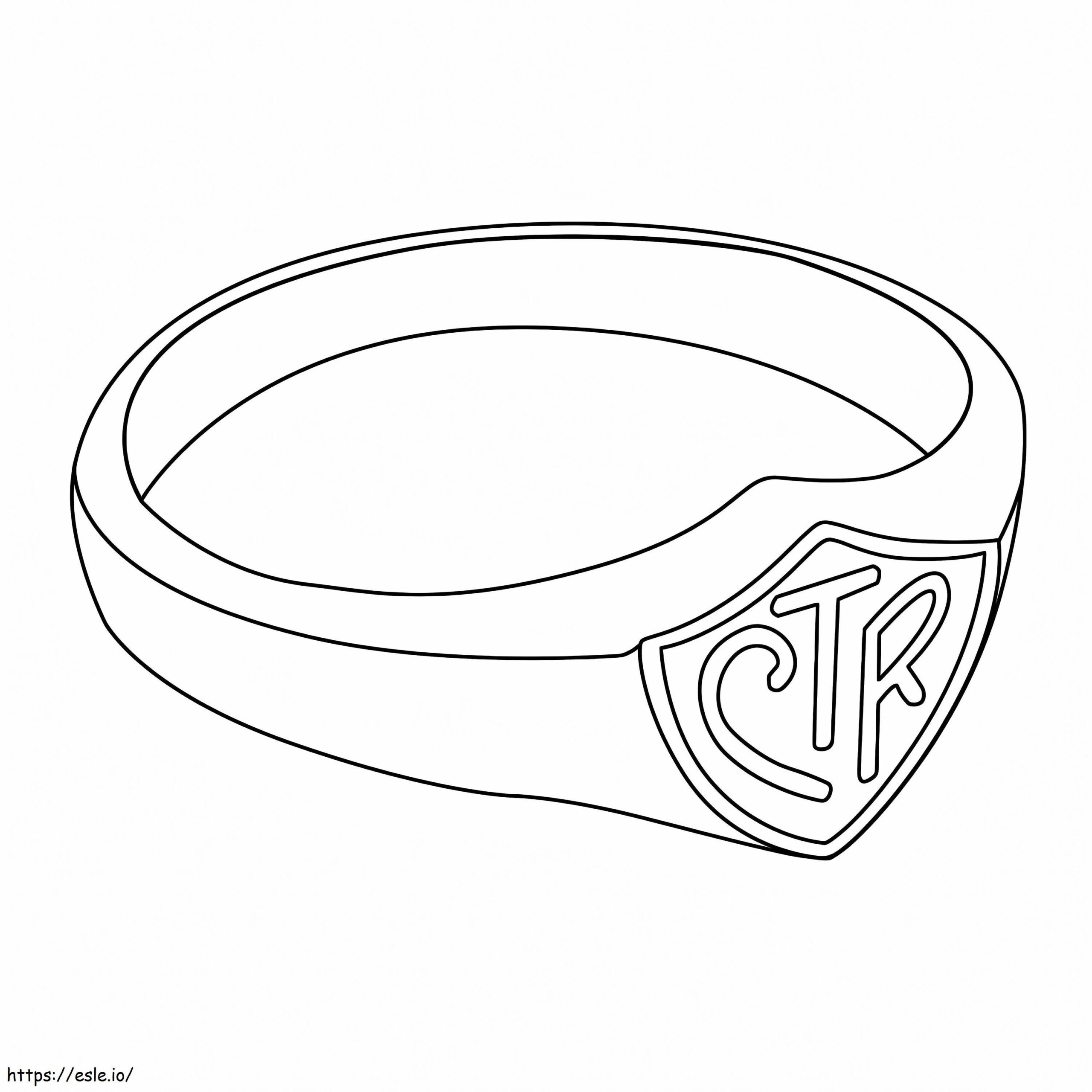 Unique CTR Ring Coloring Page