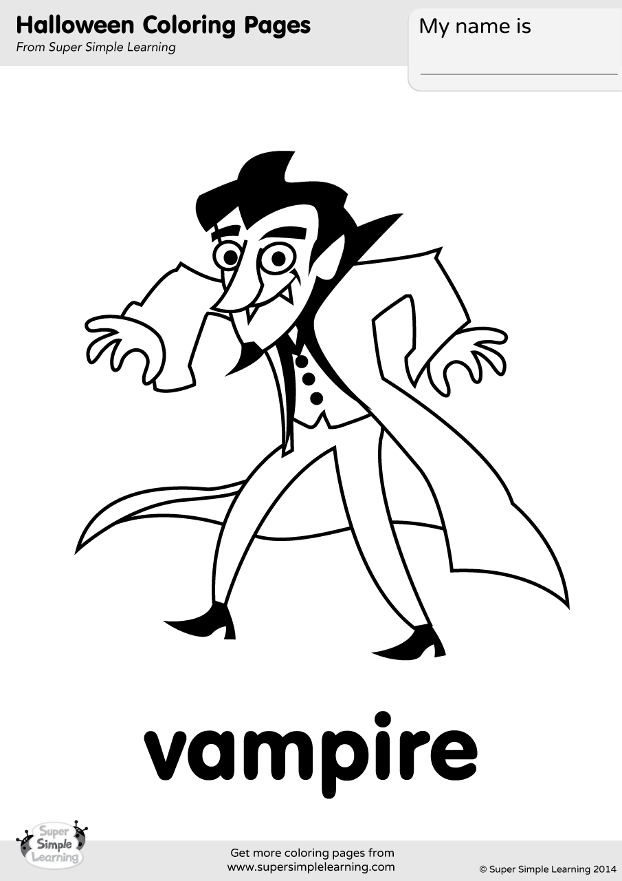 Vampire Art Coloring Pages Printable