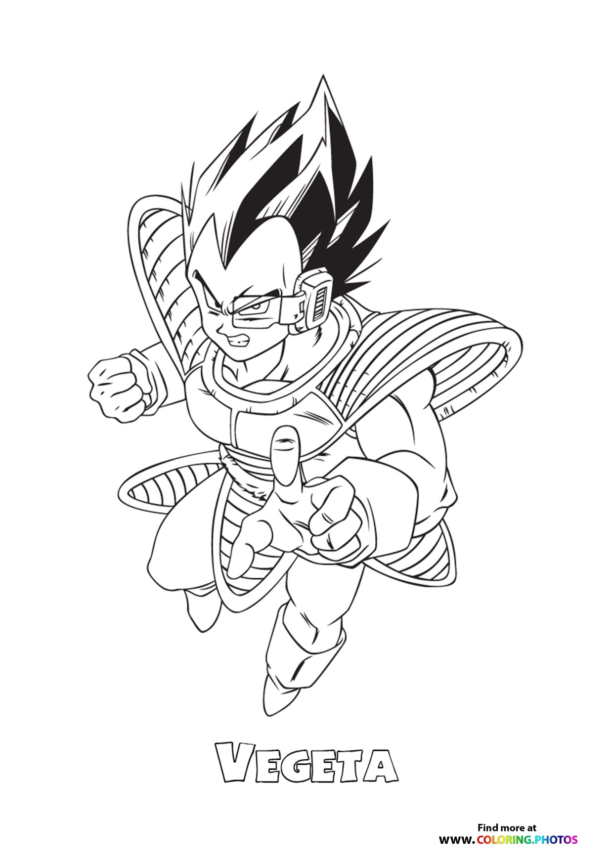 Vegeta Dragon Ball Z Coloring Pages For Kids