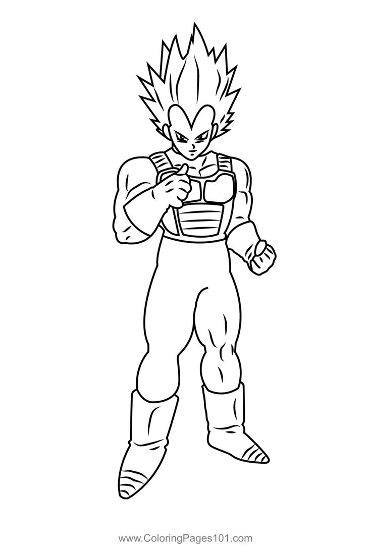 Vegeta Coloring Coloring Pages Printable