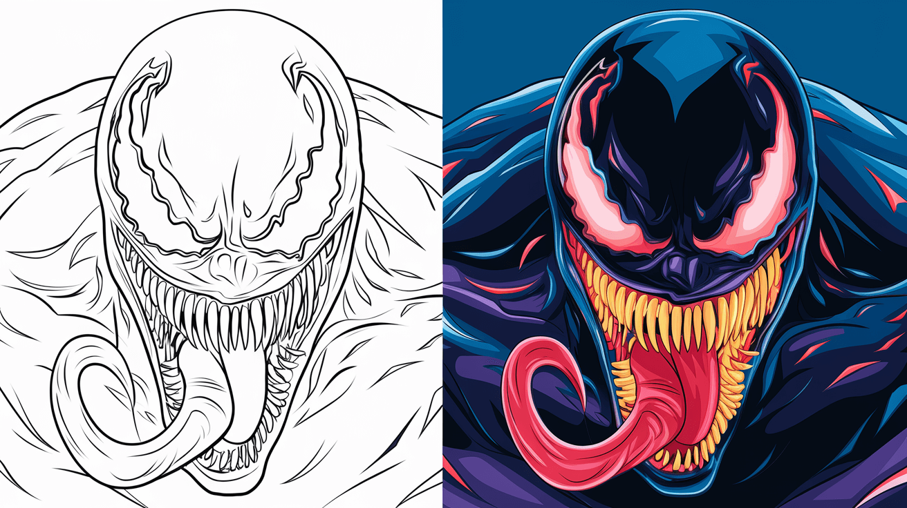 Venom Coloring Pages Printable