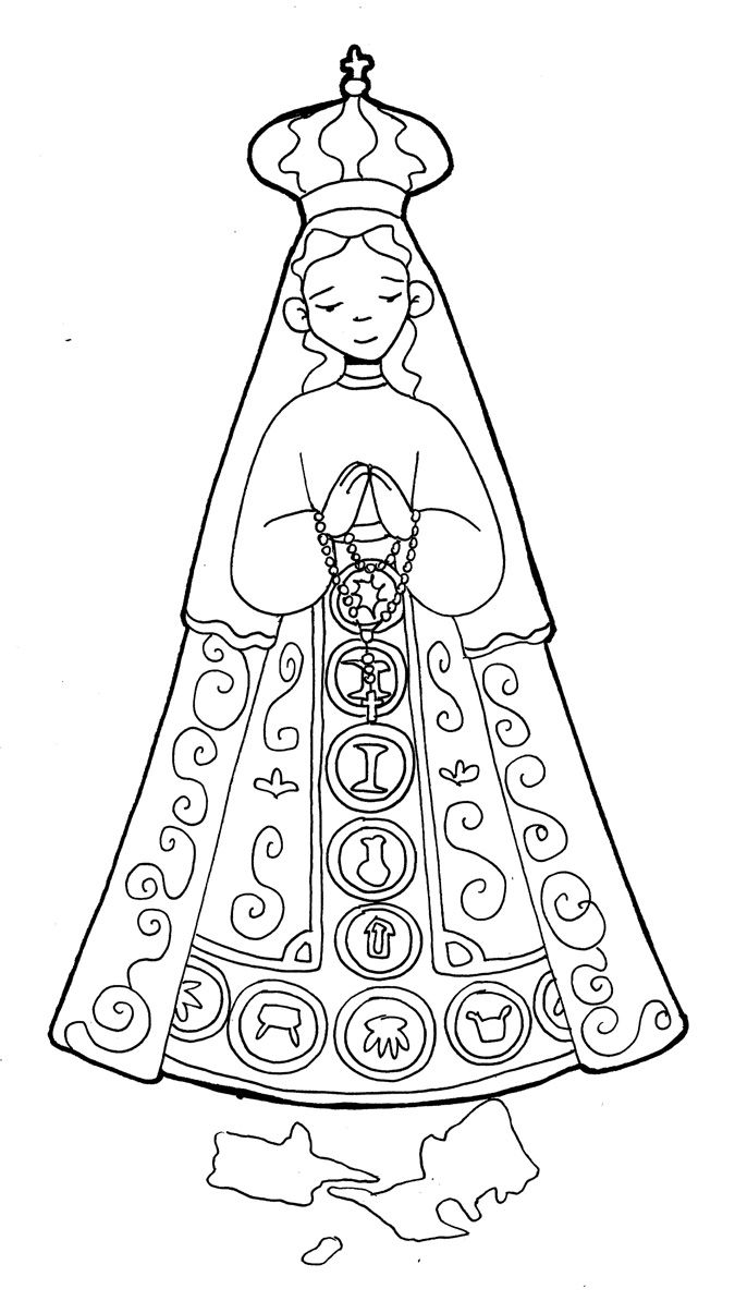 VIRGEN DEL VALLE DE VENEZUELA Para Pintar 