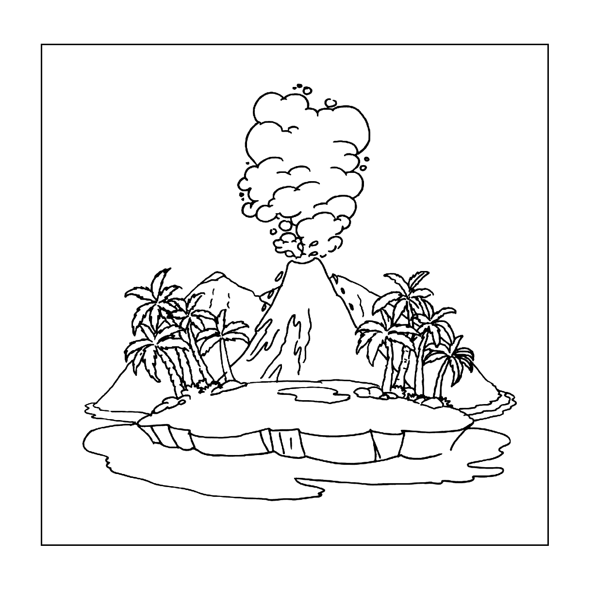 Volcano Coloring Pages Printable Coloring Pages FREE