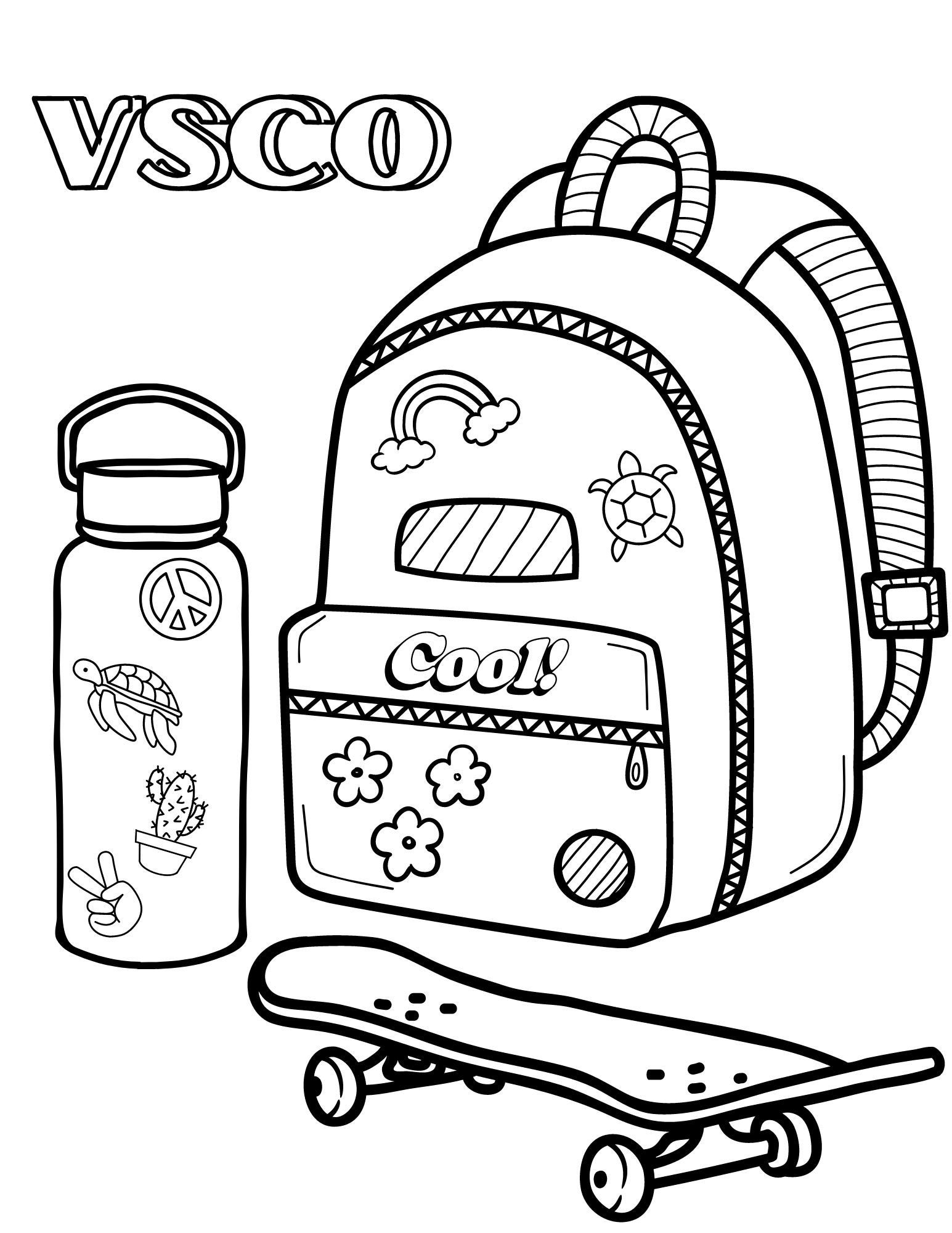 VSCO Girl Coloring Pages Teens Coloring Pages VSCO Aesthetic Coloring Teen Printables Vsco Girl PDF Teen Girl Coloring Etsy