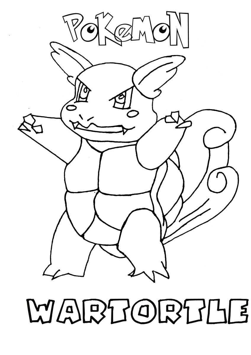 Wartortle Pokemon Coloring Page