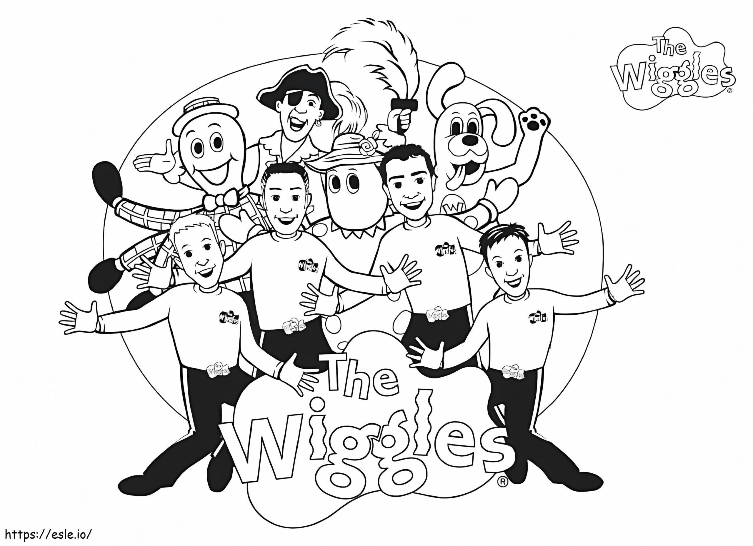 Wiggles Characters Coloring Page