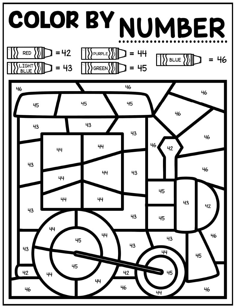Winter Color By Number Pages FREE Kids Activity Zone