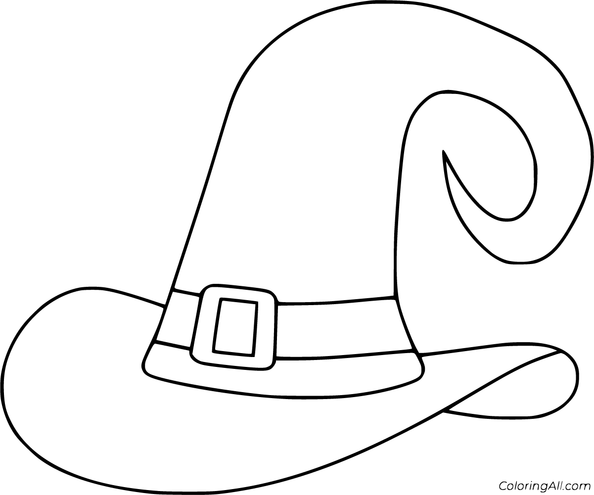 Witch Hat Coloring Pages 13 Free Printables ColoringAll