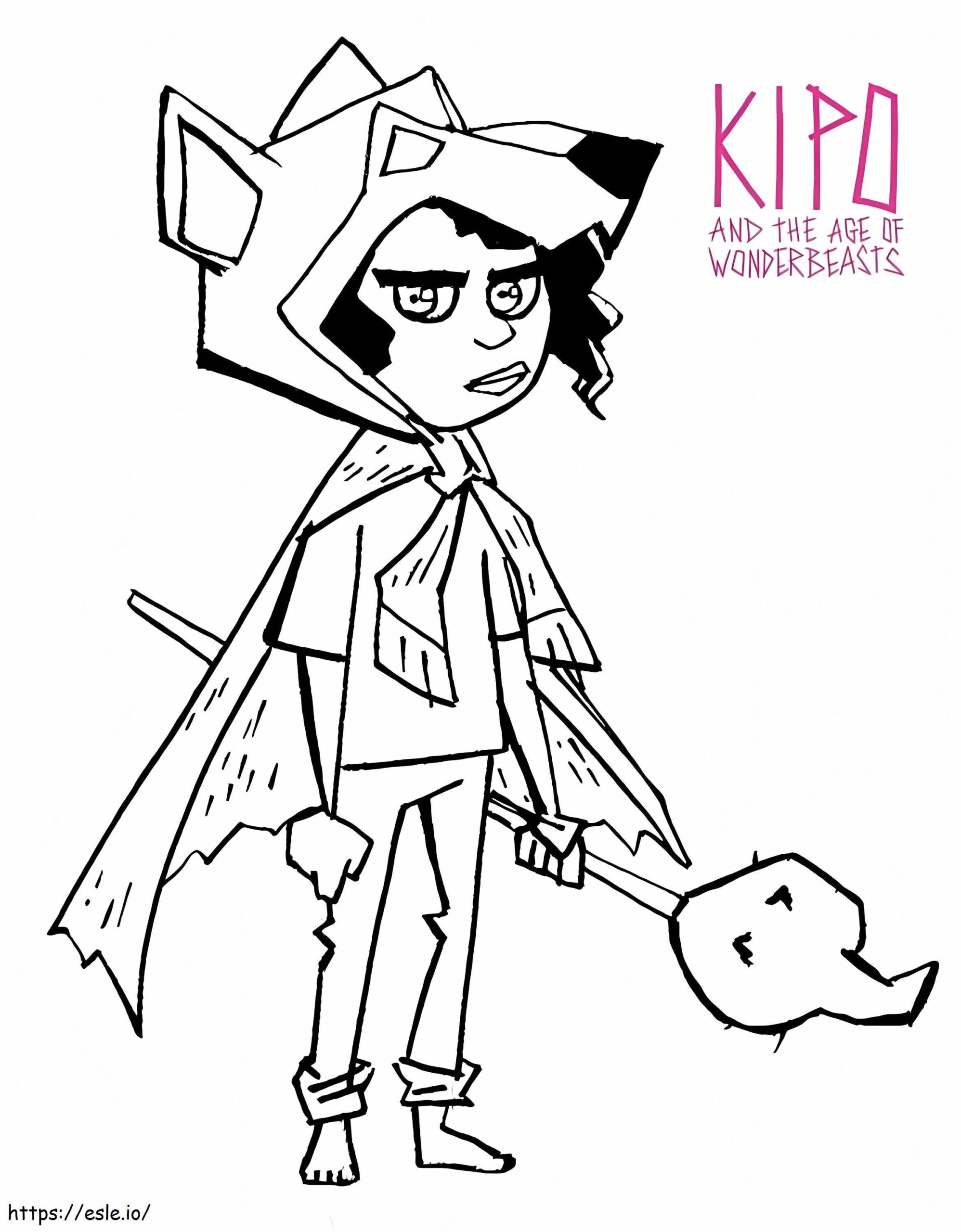 Wolf From Kipo And The Age Of Wonderbeasts Coloring Page