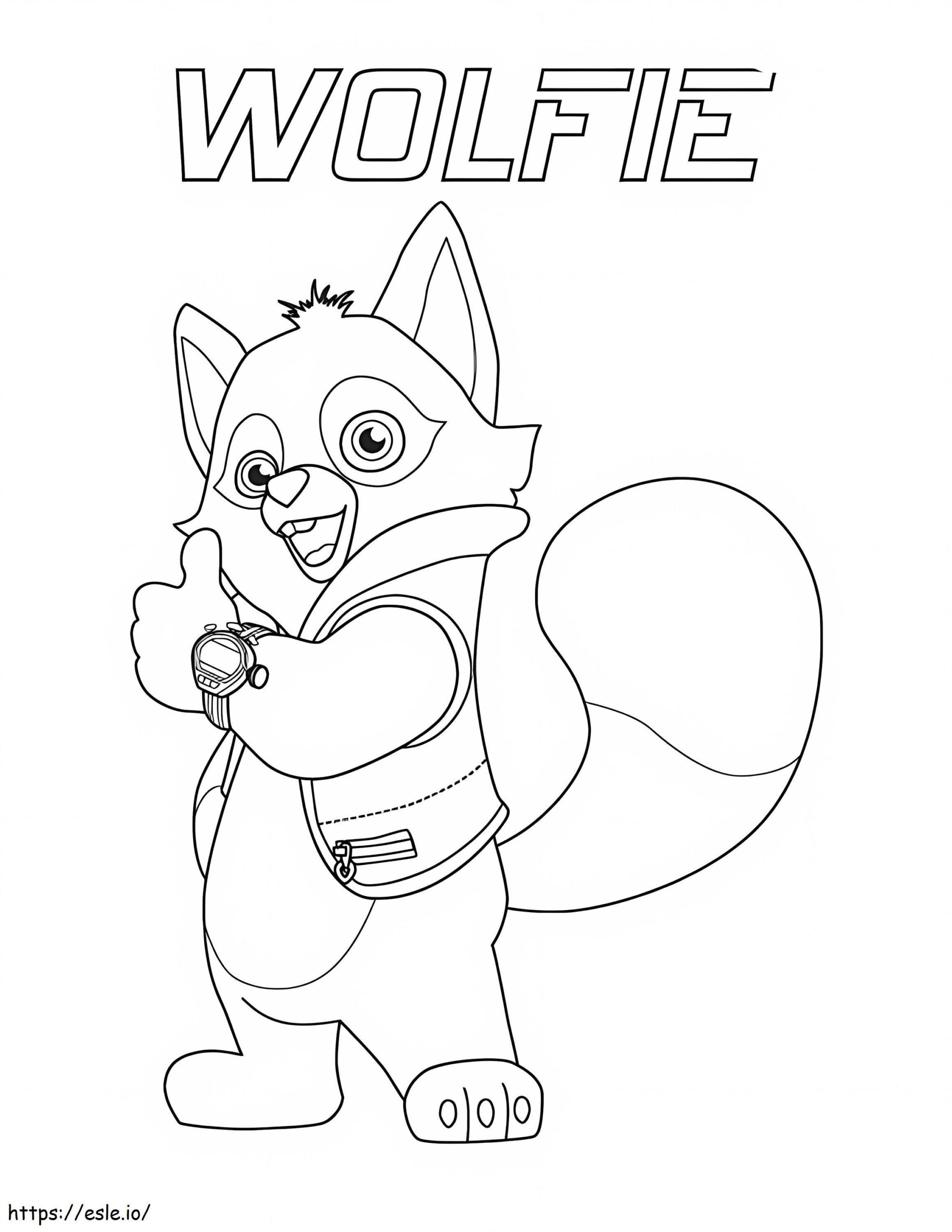 Wolfie From Special Agent Oso Coloring Page
