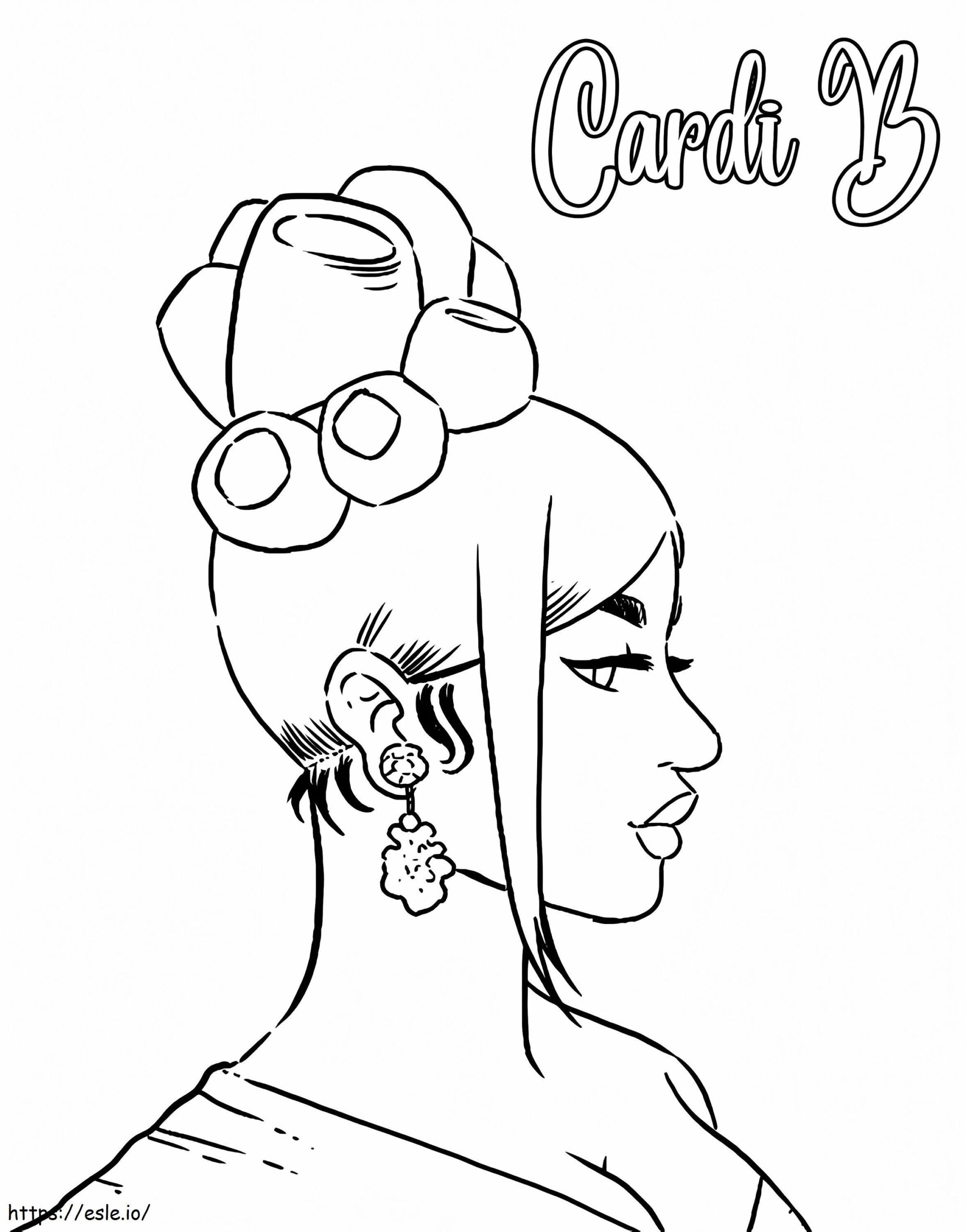 Wonderful Cardi B Coloring Page