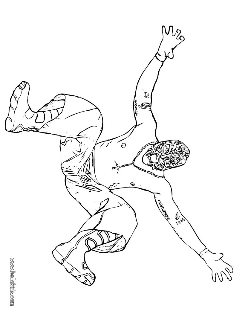 Wrestler Rey Mysterio Coloring Pages Hellokids