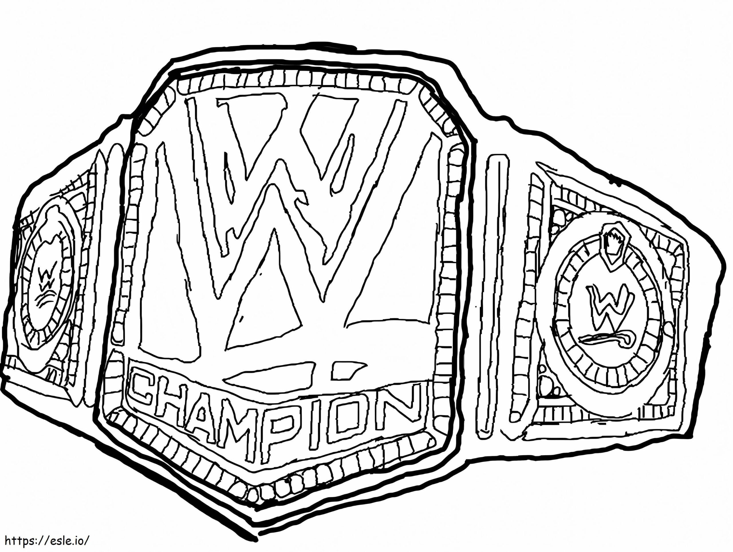 WWE Belts Coloring Page