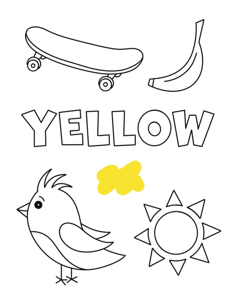 Yellow Color Activities And Worksheets For Preschool The Hollydog Blog