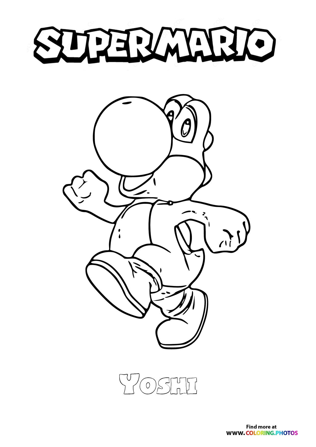 Yoshi Coloring Sheets Coloring Pages Printable