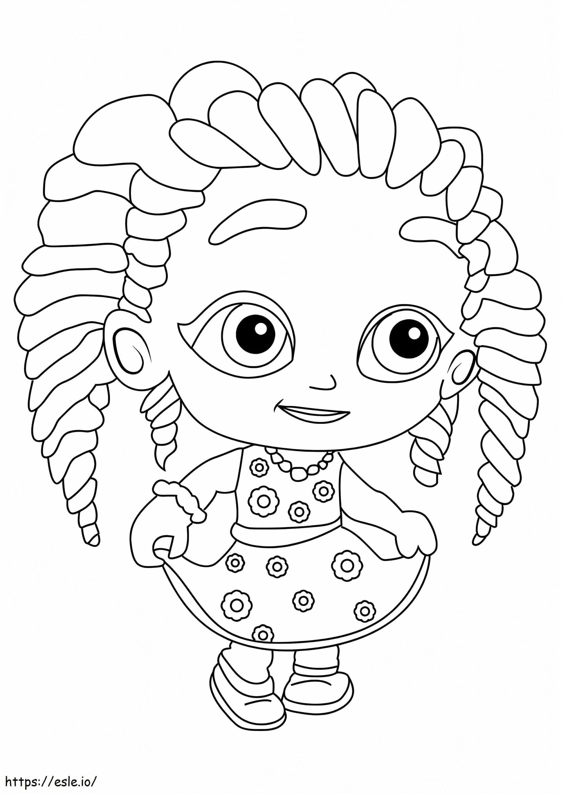 Zoe Walker From Super Monsters Coloring Page